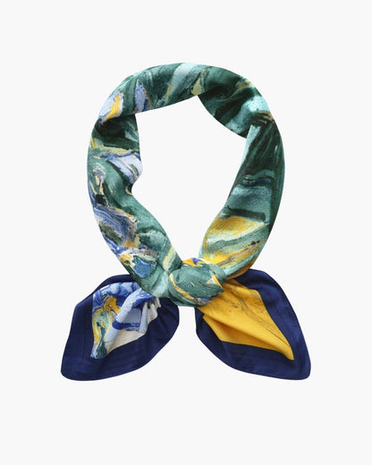 Old Money Impressionist Garden Scarf