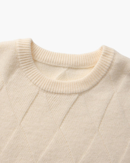 Diamond Knit Crewneck Sweater