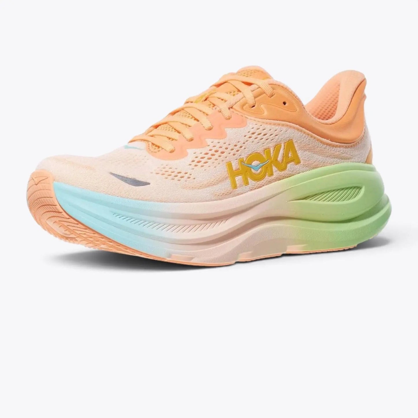 Hoka Bondi 9 Frost Pale Tangerine