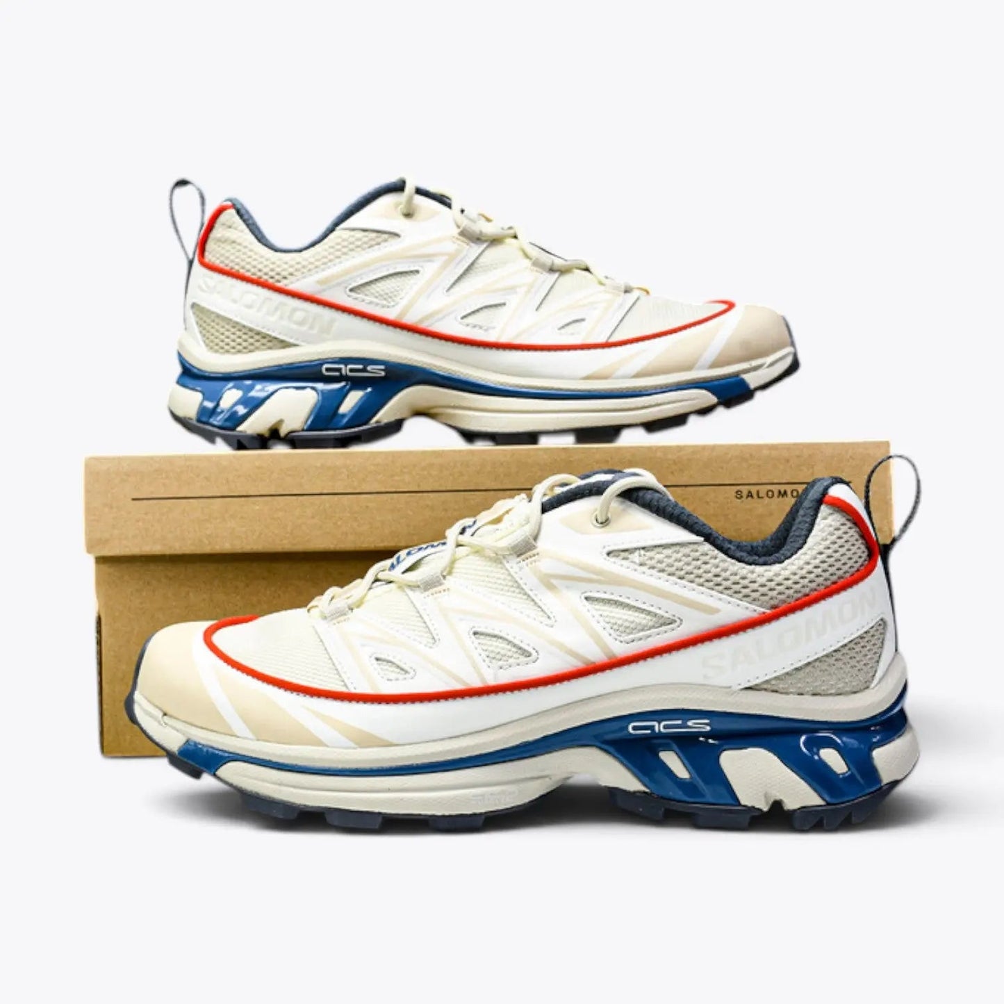 Salomon XT-6 Vanilla Ice/Bleached Sand/Red Orange